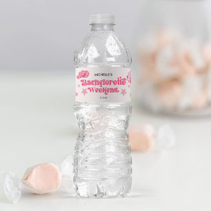 Etiqueta Para Botella De Agua Última fiesta de soltera Disco Rodeo
