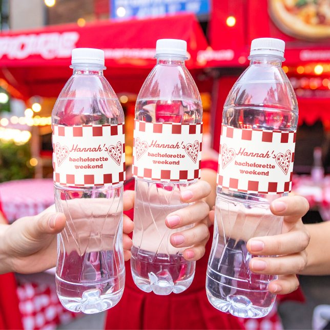 Etiqueta Para Botella De Agua Última pieza Pizza Bachelorette (Subido por el creador)