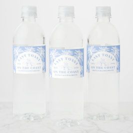 Etiqueta Para Botella De Agua Última Tostada En La Bachelorette Costera De La Co