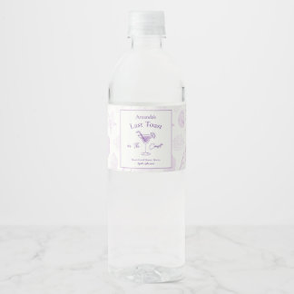 Etiqueta Para Botella De Agua Última tostada en la fiesta de la soltera costera