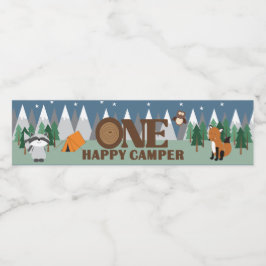 Etiqueta Para Botella De Agua Un Camper Feliz Primer Cumpleaños Woodland