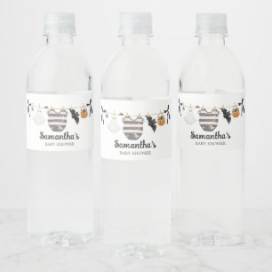 Etiqueta Para Botella De Agua Un pequeño bote casi se debe a Baby Shower