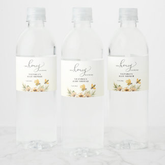 Etiqueta Para Botella De Agua Una pequeña abeja de miel está en camino Baby Show