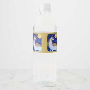 Etiqueta Para Botella De Agua Unicornio "Arte de niños"