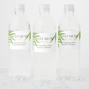Etiqueta Para Botella De Agua Vacaciones de despedida de soltera en Miami