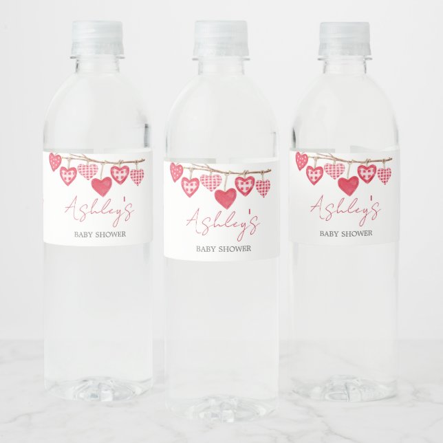 Etiqueta Para Botella De Agua Valentine Little Slove Baby Shower (Botellas)