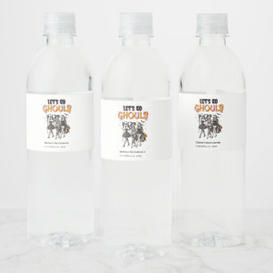 Etiqueta Para Botella De Agua Vamos a ir las solteras de Halloween, vámonos fant