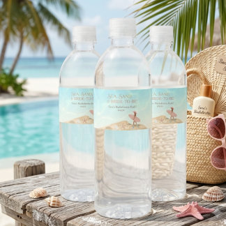 Etiqueta Para Botella De Agua Vaquero Costera Botas de Vaquera Costera Arena Sol