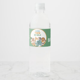 Etiqueta Para Botella De Agua Verde Nacido Para Ser Salvaje 