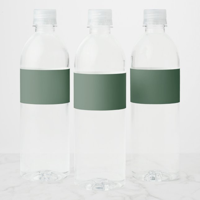 Etiqueta Para Botella De Agua Verde Pino (Botellas)