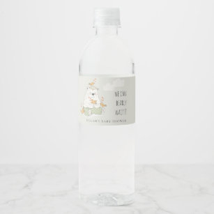Etiqueta Para Botella De Agua Verde: Podemos anticipar la Baby Shower de las ave