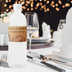 Etiqueta Para Botella De Agua Victorian Steampunk Elegance Boda