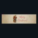 Etiqueta Para Botella De Agua Vintage Christmas Old World Santa Claus<br><div class="desc">Etiqueta de botellas de agua con un viejo Navidad del viejo mundo, Santa Claus. El clásico santa del viejo mundo, con su famoso abrigo rojo y llevando una bolsa llena de juguetes. Este Santa de la vieja usanza es delgado y tiene un bastón para caminar por la tierra regalando juguetes...</div>