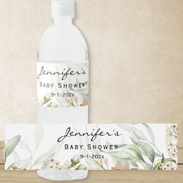 Etiqueta Para Botella De Agua Vintage Neutral Vintage Harina de la Vida Fija Flo