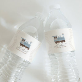 Etiqueta Para Botella De Agua Vintage Train Birday Party