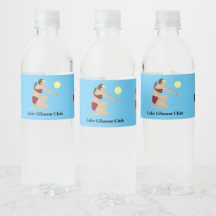 Etiqueta Para Botella De Agua Voleibol playa