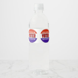 Etiqueta Para Botella De Agua Votante