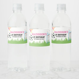 Etiqueta Para Botella De Agua Water Bottle Label Futbol Soccer Birthday party