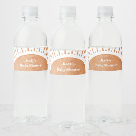 Etiqueta Para Botella De Agua Watercolor Boho Sun Baby Shower