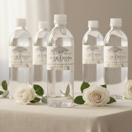 Etiqueta Para Botella De Agua Whimsical Calligraphy Graduation Bow