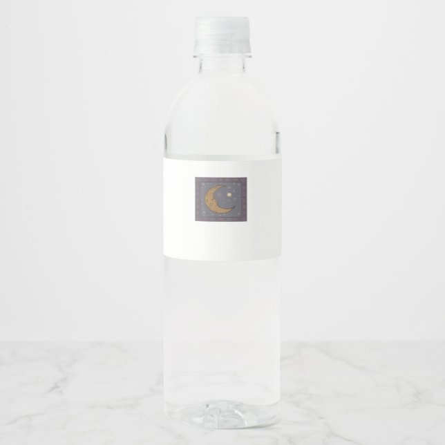 Etiqueta Para Botella De Agua Whimsigoth Moon Classic (Anverso)