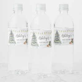 Etiqueta Para Botella De Agua Winter Wonderland Baby Shower