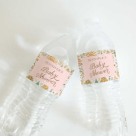 Etiqueta Para Botella De Agua Winter Wonderland Chica Baby Shower