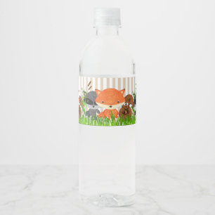 Etiqueta Para Botella De Agua Woodland Creations Baby Shower Water Bottle Labs