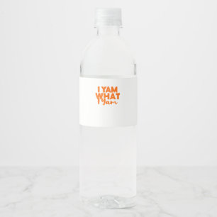 Etiqueta Para Botella De Agua Yo soy lo que soy, ella es mi dulce papa gracias