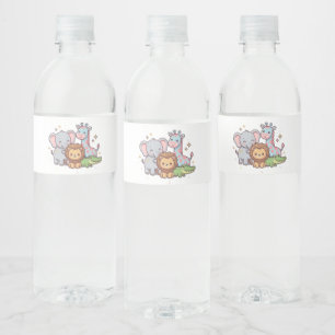 Etiqueta Para Botella De Agua Zoológico Animal Adorable Kawaii Niños Safari Salv
