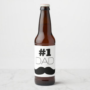 Etiqueta Para Botella De Cerveza #1 Dolor negro de papá - Número uno
