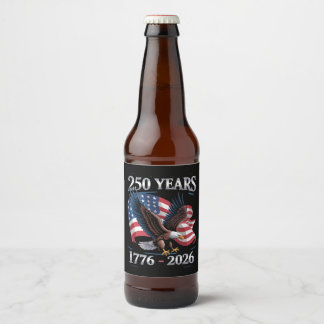 Etiqueta Para Botella De Cerveza 250 Years 4th Of July Eagle USA Flag 1776 2026