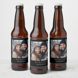 Etiqueta Para Botella De Cerveza 60° Aniversario de la foto de un guión elegante