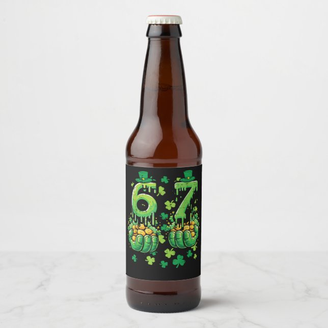 Etiqueta Para Botella De Cerveza 6 7 St Patricks Day (Anverso)