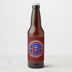 Etiqueta Para Botella De Cerveza 82 División Aerotransportada Retirada