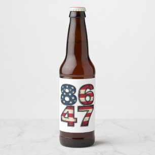Etiqueta Para Botella De Cerveza 86 47 Orgulloso Día de toma de posesión del presid