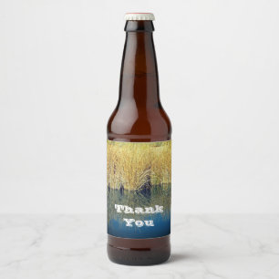 Etiqueta Para Botella De Cerveza Agradecimiento por la reflexión sobre el agua de h