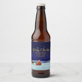 Etiqueta Para Botella De Cerveza Agregar nombre de familia / organización Blue + Sa