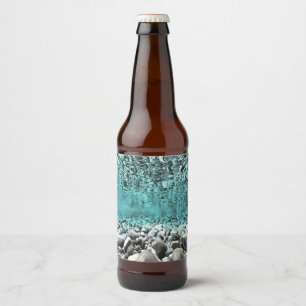 Etiqueta Para Botella De Cerveza Aguas poco profundas Arte Ageo Artístico