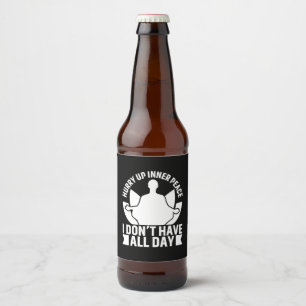 Etiqueta Para Botella De Cerveza Amante del Yoga No Tengo Todo el Día
