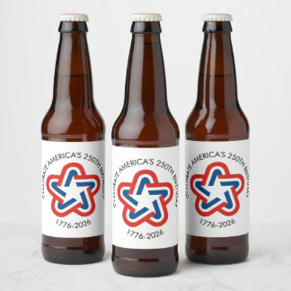 Etiqueta Para Botella De Cerveza America's 250th Birthday - 1776-2026 Vintage Star