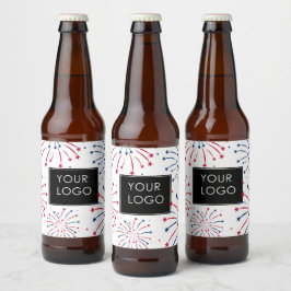 Etiqueta Para Botella De Cerveza Añadir el logotipo Empresa de negocios 4 de julio