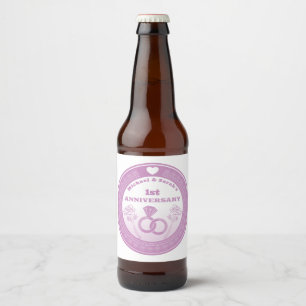 Etiqueta Para Botella De Cerveza Aniversario de boda Cambio de aspecto en encaje de