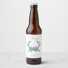 Etiqueta Para Botella De Cerveza Antillas acuáticas y boda campestre Echeveria