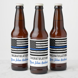Etiqueta Para Botella De Cerveza Aplicación de la ley de jubilación de la policía d