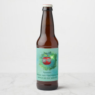 Etiqueta Para Botella De Cerveza Apple en la Galaxia de Gracias