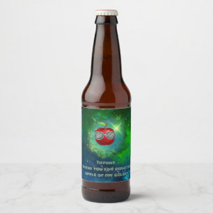 Etiqueta Para Botella De Cerveza Apple en la Galaxia de Gracias