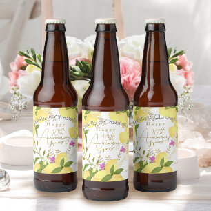 Etiqueta Para Botella De Cerveza Apretón de limón 