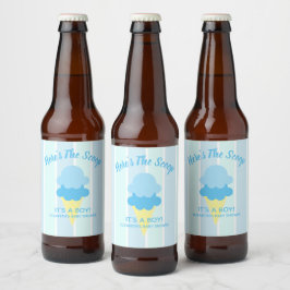 Etiqueta Para Botella De Cerveza Aquí está el Baby Shower de verano de Scoop Ice Cr