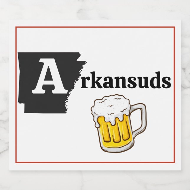 Etiqueta Para Botella De Cerveza Arkansuds Mug (Etiqueta única)